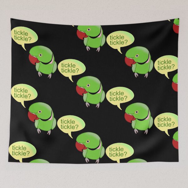 Item preview, tickle tickle? - green indian ringneck designed and sold by FandomizedRose.