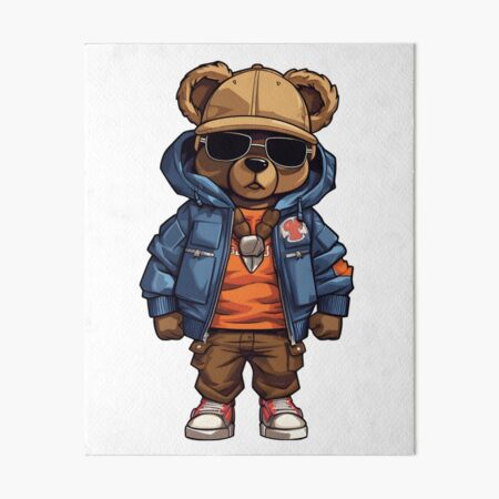 Hip Hop Bear Urban Swagger Teddy Gift Him Art Board Print for Sale by  TypeFace-Art