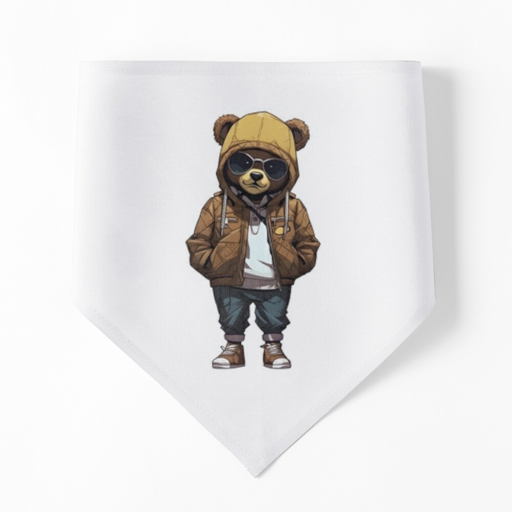 Premium Urban Streetwear Teddy Bear Design Graphic Tee for Men