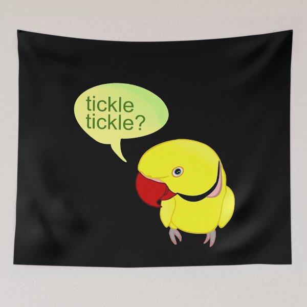 Item preview, tickle tickle? - yellow indian ringneck designed and sold by FandomizedRose.