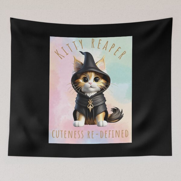 Item preview, Kitty Reaper Cuteness Redefined designed and sold by CuteCatsCoffee.