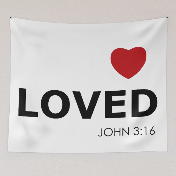 Item preview, Loved - John 3:16 Bible Quote designed and sold by Marc Scott-Parkin.