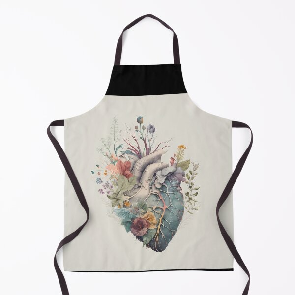 Item preview, Whimsical Anatomy: Foliage and Fantasy, blooming heart artwork designed and sold by EmeraldeaArt.
