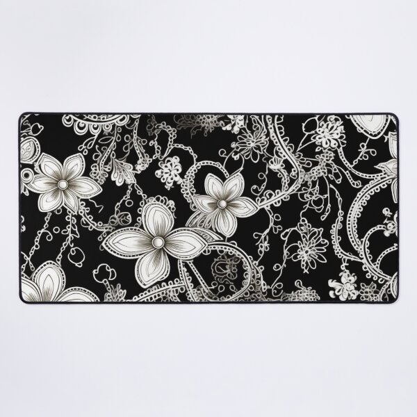 Item preview, Colorful fantasy pattern black white ornaments lace pattern designed and sold by G-M-Designs.