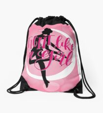 Fight Like a Girl Drawstring Bag