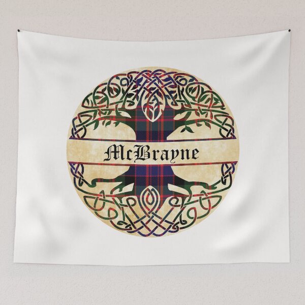 Item preview, McBrayne Tree of Life Clan Scottish Surname tartan designed and sold by BagTown Clans.