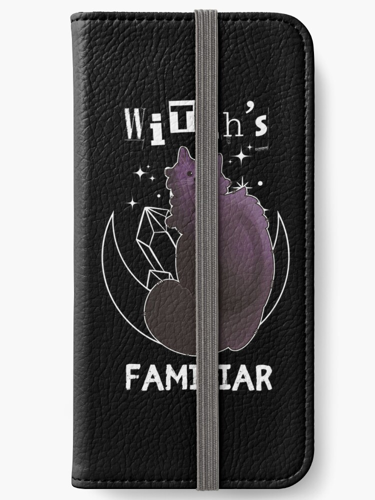 Thumbnail 1 of 6, iPhone Wallet, Witch's Familiar - Black Cat - Halloween design designed and sold by FelineEmporium.