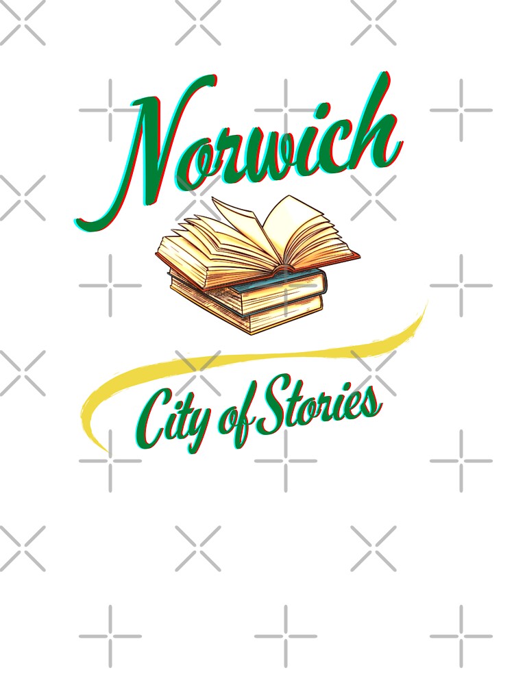Artwork view, Norwich City of Stories Book - sweatshirt designed and sold by MyriadLifePhoto