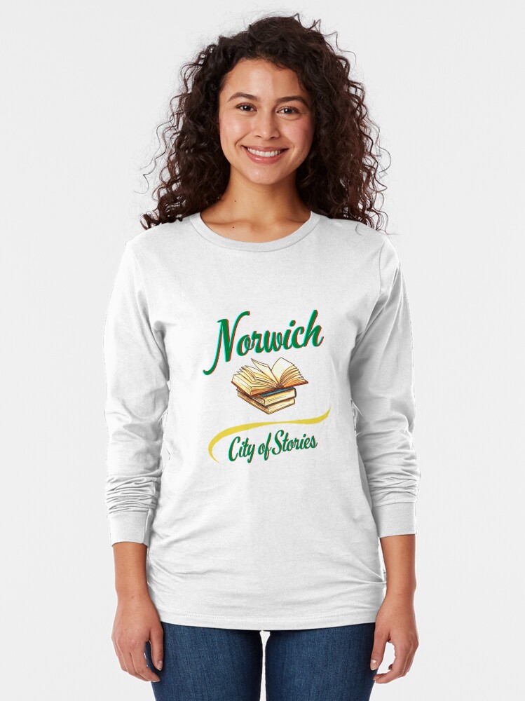 Thumbnail 2 of 5, Long Sleeve T-Shirt, Norwich City of Stories Book - sweatshirt designed and sold by MyriadLifePhoto.