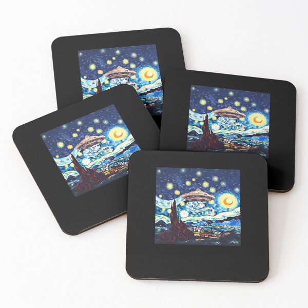 Item preview, Funny UFO Sighting Starry Night Alien Halloween ET Moon Art  designed and sold by MissRasheedHam.