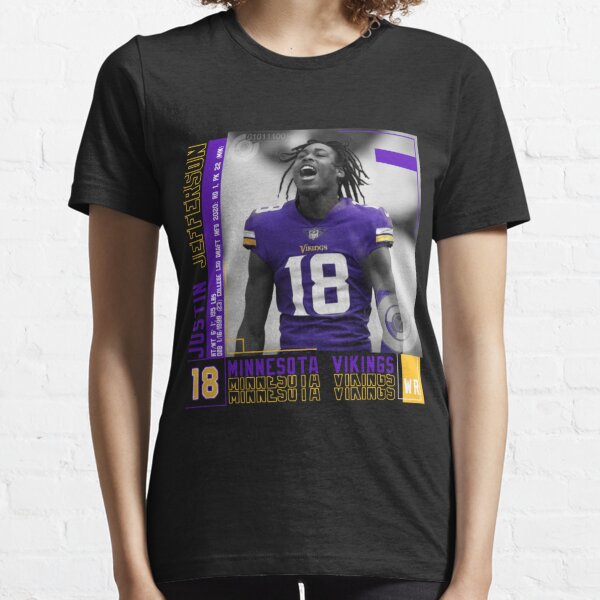 Justin Jefferson Minnesota Vikings Women's Black Name & Number Logo Slim  Fit Long Sleeve T-Shirt 