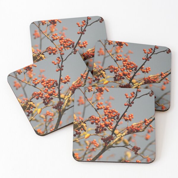 Item preview, Orange berries against a stormy grey sky designed and sold by Emma  Amies.