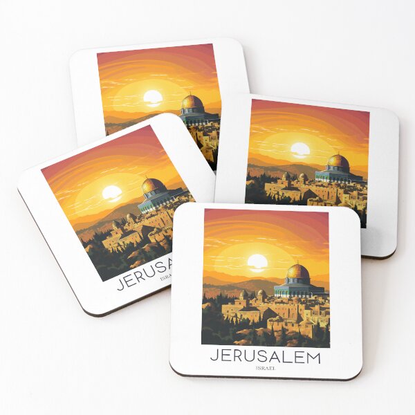 Item preview, A Pop Art Travel Print of Jerusalem - Israel designed and sold by StudioRedKoala.