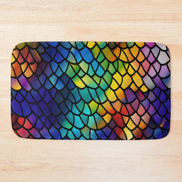 Item preview, Colorful fantasy pattern orange blue red white green turquoise yellow black rainbow designed and sold by G-M-Designs.