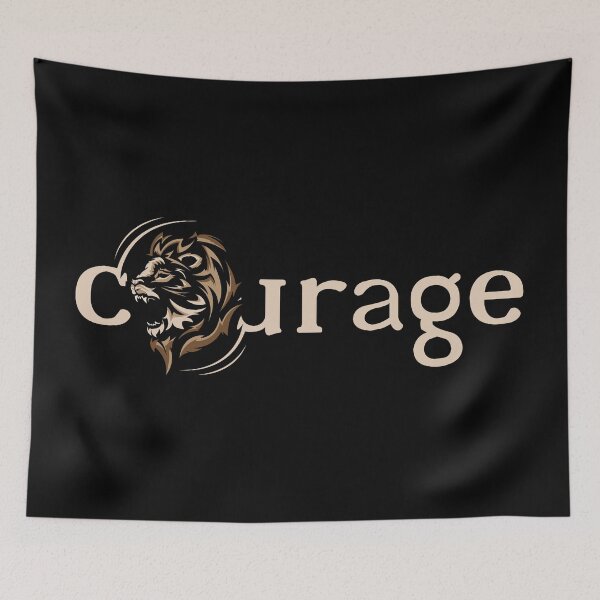 Item preview, Courage confidence lion strength trust symbol logo courage designed and sold by AndreMi.