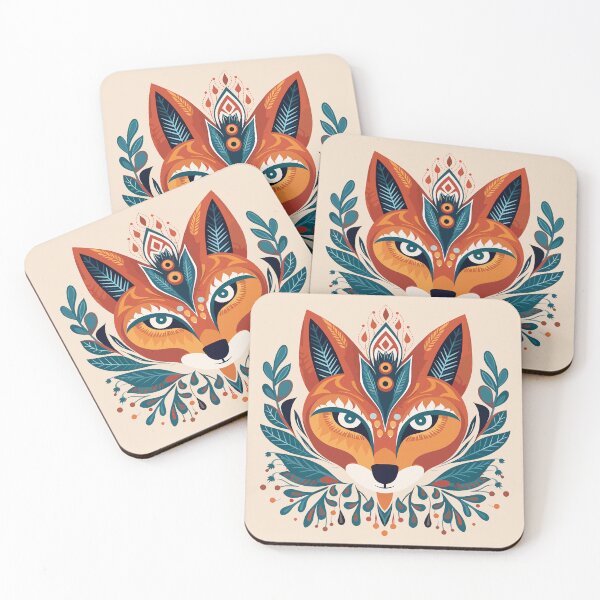 Item preview, Folkart Fox Head designed and sold by Enyr.