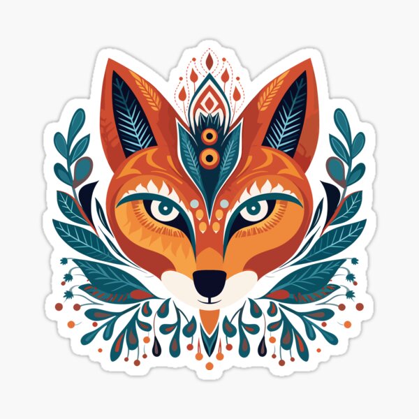 Item preview, Folkart Fox Head designed and sold by Enyr.