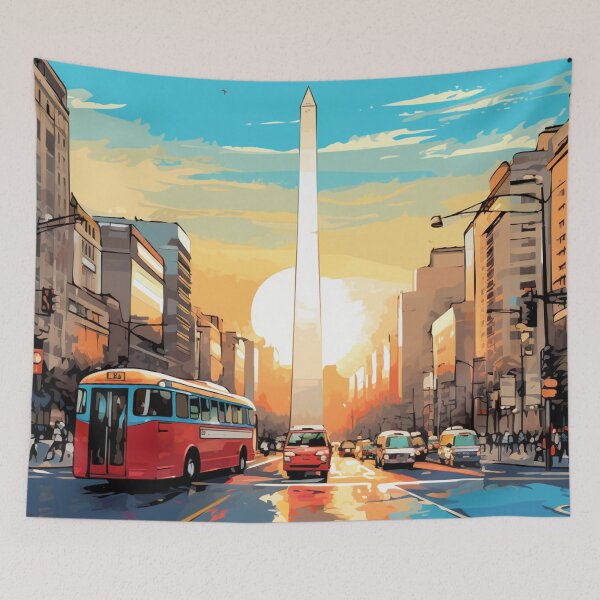 Item preview, A Pop Art Travel Print of Buenos Aires - Argentina  designed and sold by StudioRedKoala.