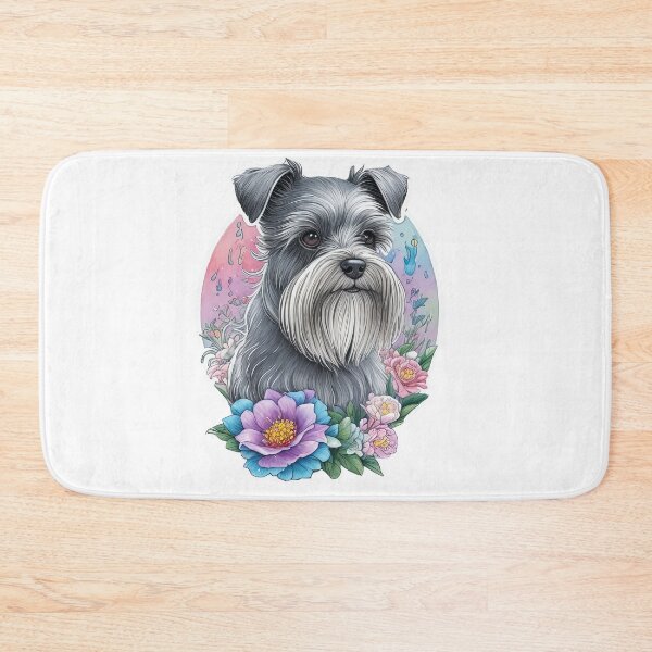 Item preview, My cute Schnauzer dog and his flowers. designed and sold by Natcharee.