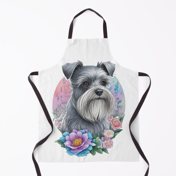 Item preview, My cute Schnauzer dog and his flowers. designed and sold by Natcharee.