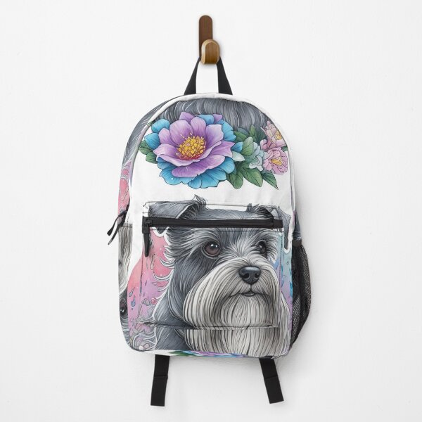 Item preview, My cute Schnauzer dog and his flowers. designed and sold by Natcharee.