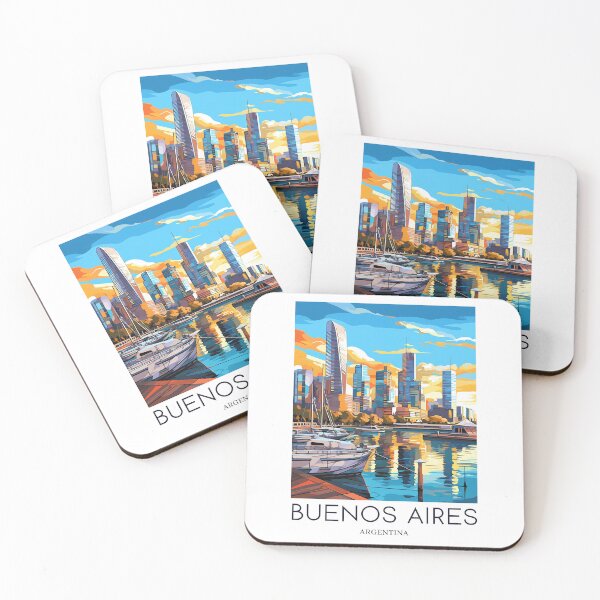 Item preview, A Pop Art Travel Print of the Puerto Madero in Buenos Aires - Argentina  designed and sold by StudioRedKoala.