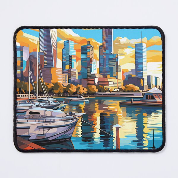 Item preview, A Pop Art Travel Print of the Puerto Madero in Buenos Aires - Argentina designed and sold by StudioRedKoala.
