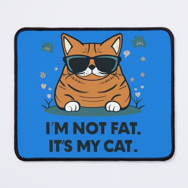 Vista previa del artículo con la obra «No estoy gorda, es mi gato.», diseñado y vendido por Glamalt.