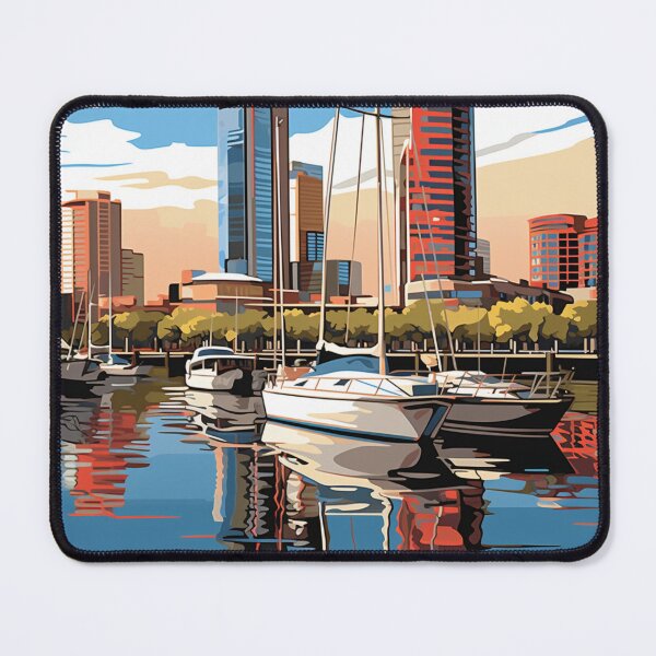 Item preview, A Pop Art Travel Print of the Puerto Madero in Buenos Aires - Argentina  designed and sold by StudioRedKoala.