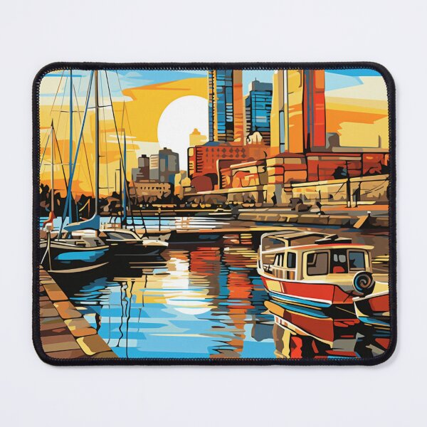 Item preview, A Pop Art Travel Print of the Puerto Madero in Buenos Aires - Argentina  designed and sold by StudioRedKoala.