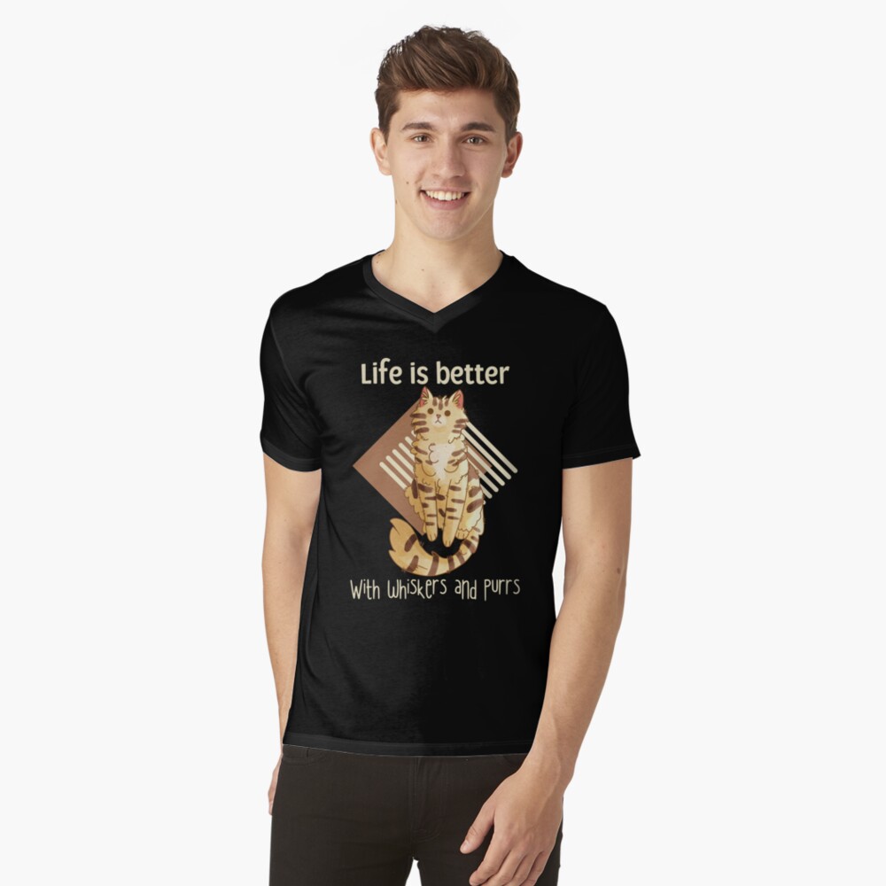Item preview, V-Neck T-Shirt designed and sold by FelineEmporium.