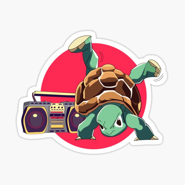Turtle Breakdance Loco Animal Squad Sticker
