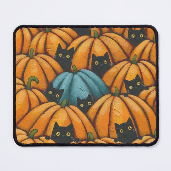 Item preview, More Black Cats in the Pumpkin Patch designed and sold by KilkennyCat Art.