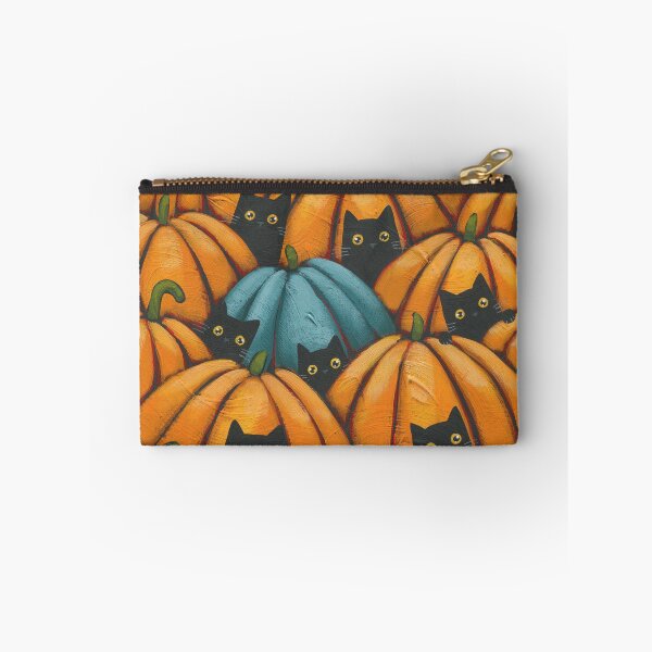Item preview, More Black Cats in the Pumpkin Patch designed and sold by KilkennyCat Art.