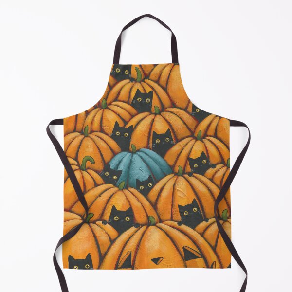 Item preview, More Black Cats in the Pumpkin Patch designed and sold by KilkennyCat Art.