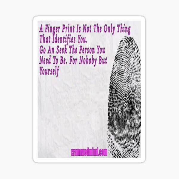 A Finger Print Sticker