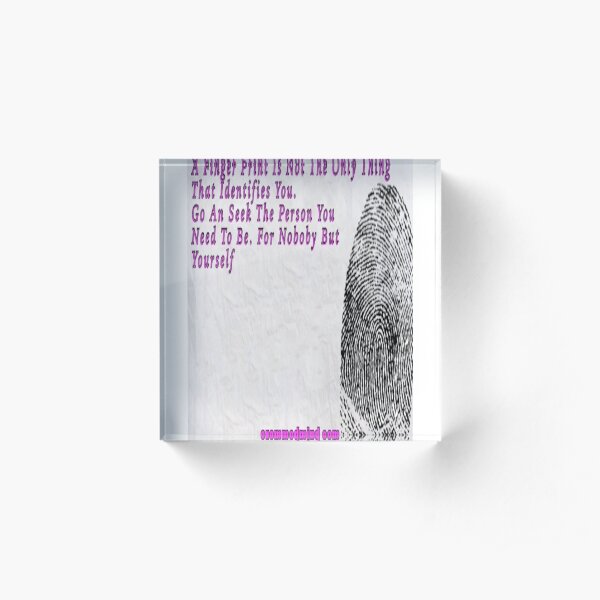 A Finger Print Acrylic Block