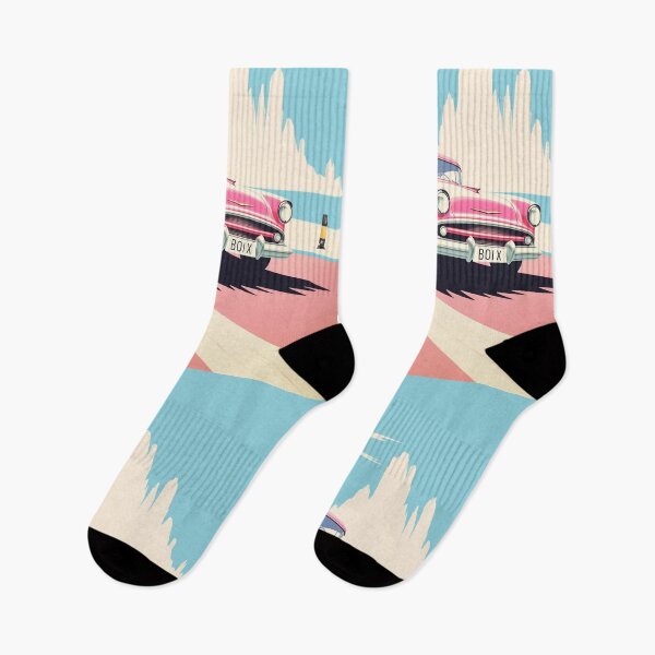 Item preview, Classic pink car illustration in nouveau art with soft pastel colors designed and sold by GoldenTimesCafe.