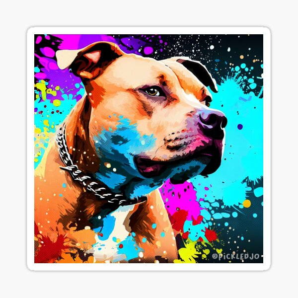Item preview, Pitbull Pop Art designed and sold by FunnehGacha.