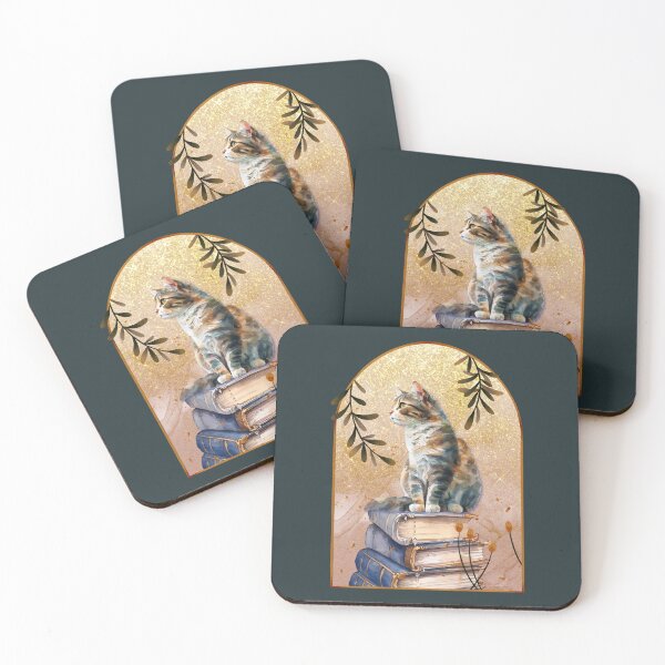 Item preview, Pondering Wisdom: Calico Cat Amidst Mysterious Books designed and sold by Staibshine.