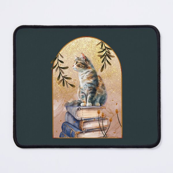 Item preview, Pondering Wisdom: Calico Cat Amidst Mysterious Books designed and sold by Staibshine.