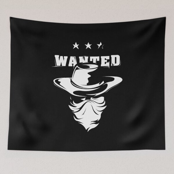 Item preview, Logo cowboy robber bandit wanted star symbol illustration graphic designed and sold by AndreMi.