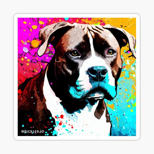 Item preview, Pitbull Pop Art designed and sold by FunnehGacha.