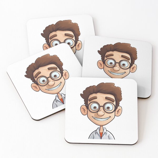 Item preview, Cartoon Smiling Man Wearing Glasses designed and sold by ZappyP.