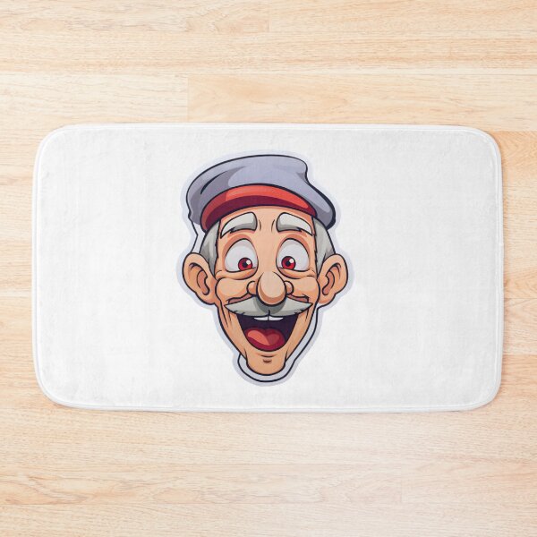 Item preview, Cartoon Smiling Old Man Wearing Hat designed and sold by ZappyP.