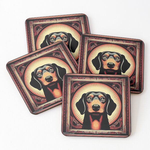 Item preview, Dachshund Pop Art designed and sold by FunnehGacha.