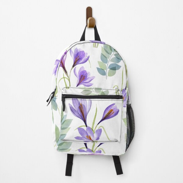 Item preview, Crocus flowers bouquets, transparent leaves. Translucent Saffron Crocus watercolor flowers. Spring floral arrangement. Crocus Sativus plant designed and sold by likapix.