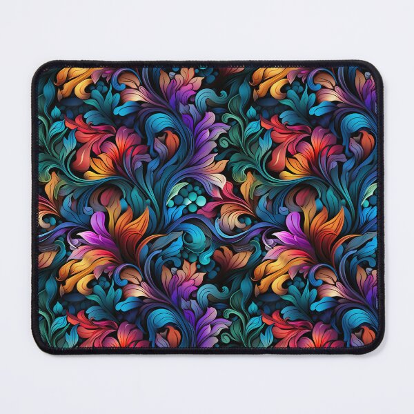 Item preview, Psychedelic and colorful floral pattern designed and sold by nellylebrun.