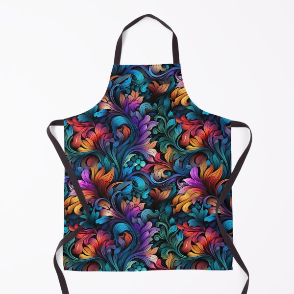 Item preview, Psychedelic and colorful floral pattern designed and sold by nellylebrun.