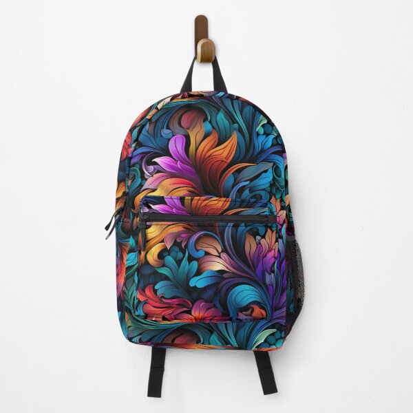 Item preview, Psychedelic and colorful floral pattern designed and sold by nellylebrun.